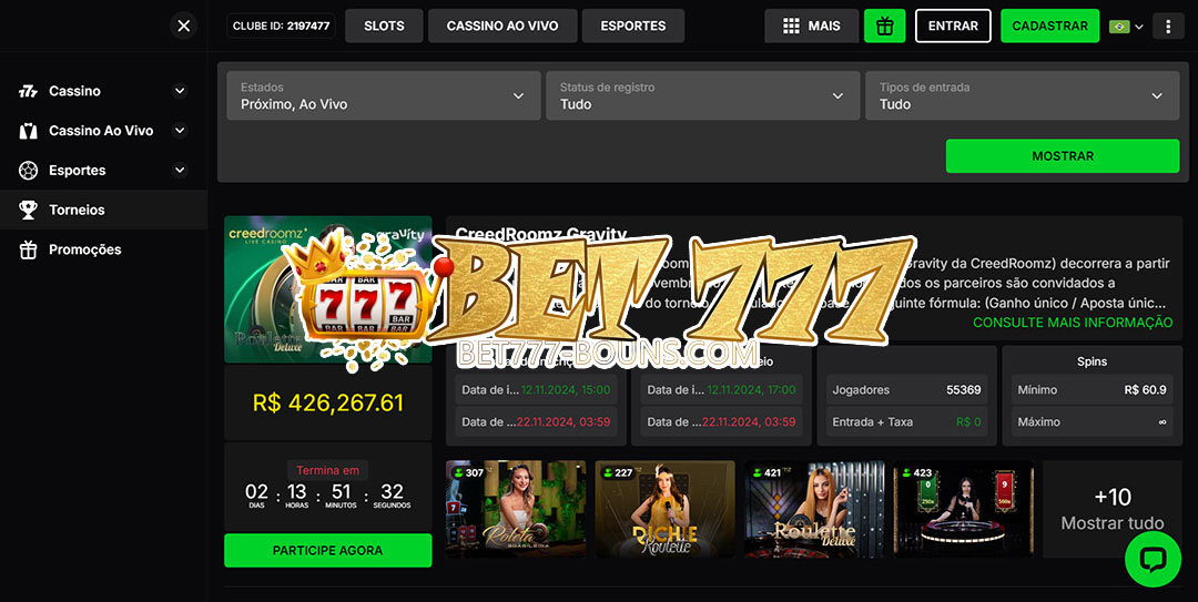 bet 777 Bônus