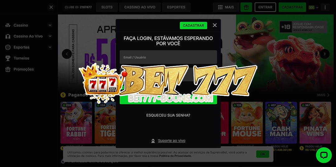 bet 777 login