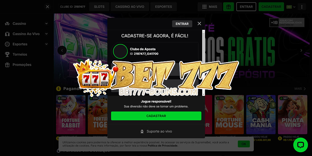 bet 777 registrar
